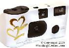 Gold Foil Hearts Wedding Cameras
