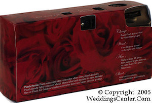 Red Rose Petal Wedding Cameras