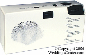 Silver Foil Seashells Wedding Cameras
