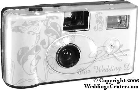 Silver Lace Disposable Wedding Cameras