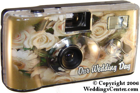 Disposable Gold Rose Wedding Cameras