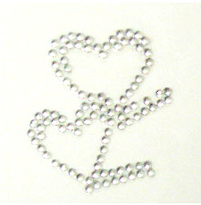 10 Rhinestone Peel and Stick Hearts